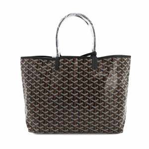 Goyard herringbone Louis PM black Saint tote leather bag